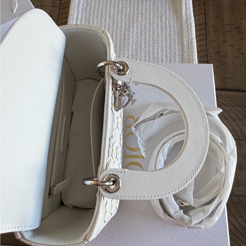 NWT. Limited Edition Small Lady Dior Bag with Strap - Picture 6 of 10